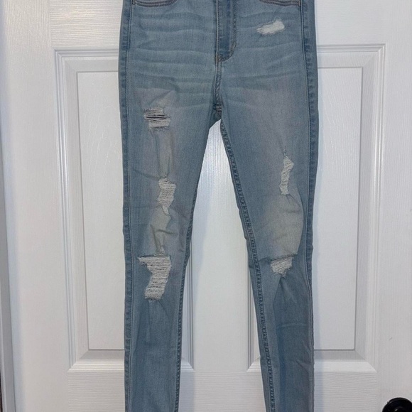 Hollister Denim - Hollister Light Blue Distressed Skinny Jeans